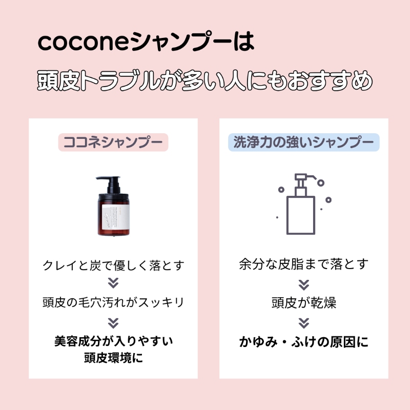 cocone（ココネ）クレイクリームシャンプーは低刺激